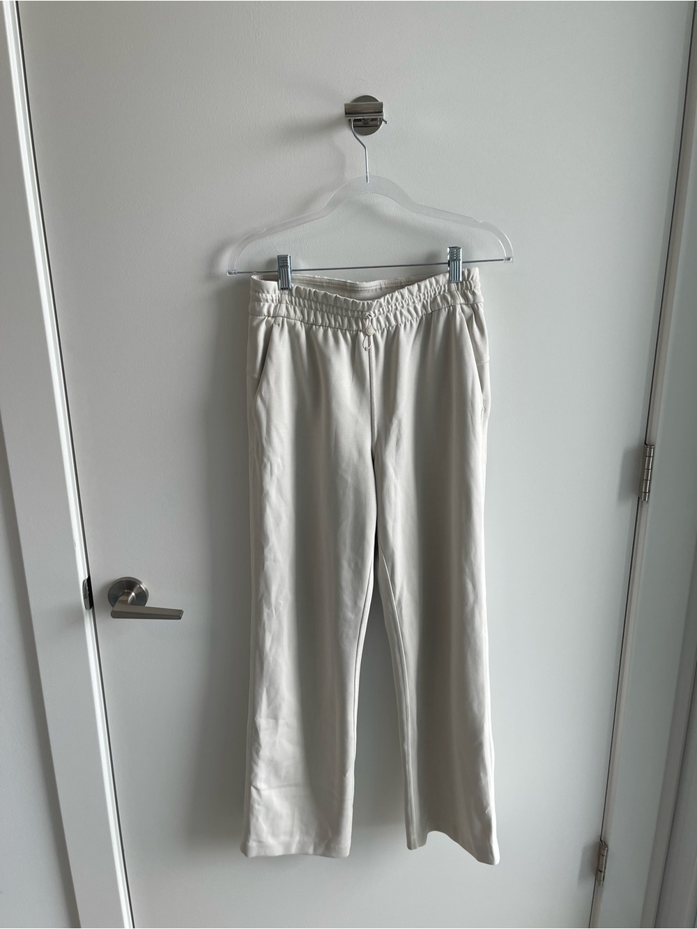 Lululemon Relaxed Wide Leg Cream Elastic Waist Pants
